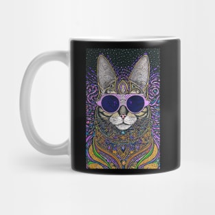 Cosmos Cat Wearing Sunglasses- Zenith! Mug